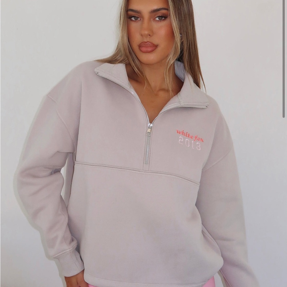 White Fox Boutique Purple Long Sleeve Oversized Sweatshirt